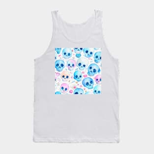 Watercolor skull pattern Tank Top